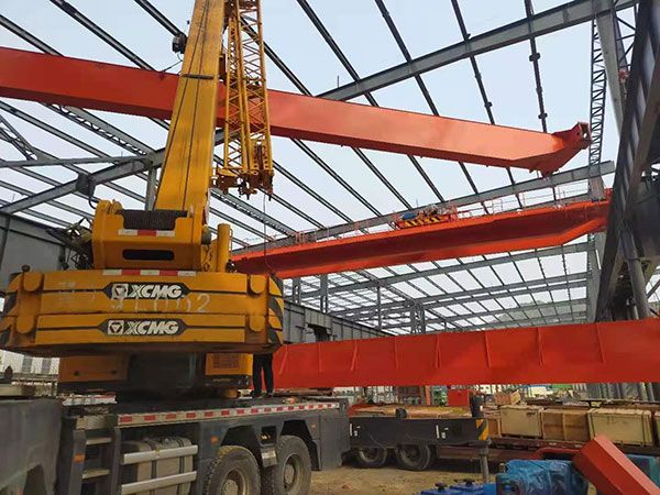 Double beam hook bridge crane